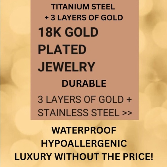 18K Gold Plated Stainless Steel "Flower" Necklace Waterproof Hypoallerge… - Picture 8 of 11